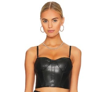 CAMI NYC Elloise Vegan Leather Bustier Top